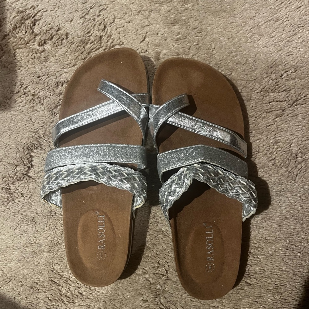 Rasolli Women's Silver Sandals